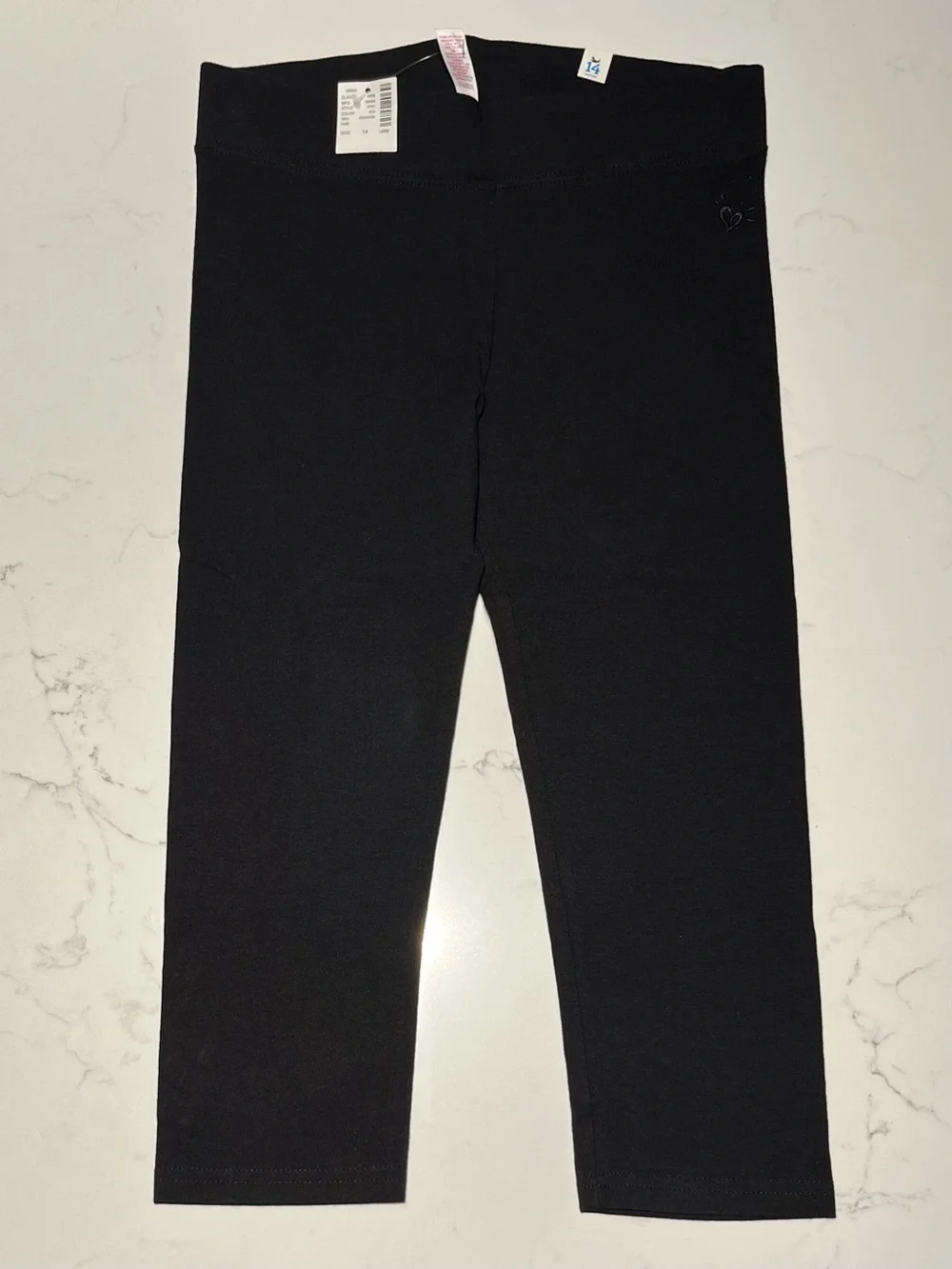 Justice • 14 • Girl’s Solid Black Cotton Capri Leggings